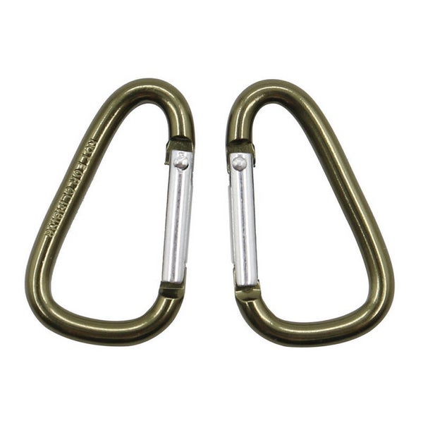 KARABIJNHAKEN SET 4 MM Groen / Zwart