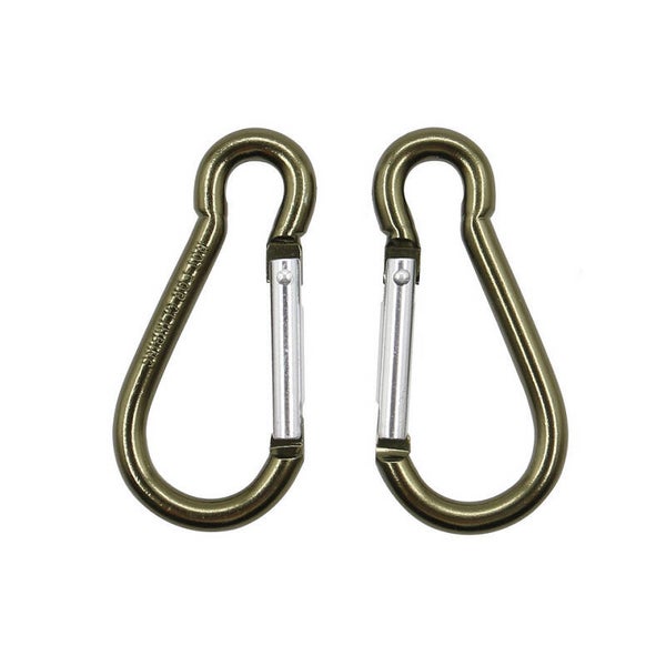 KARABIJNHAKEN SET 5 MM Groen / Zwart