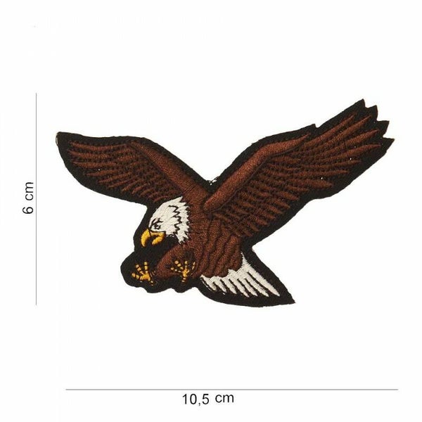 EMBLEEM STOF FLYING EAGLE LINKS KIJKEND (klein)