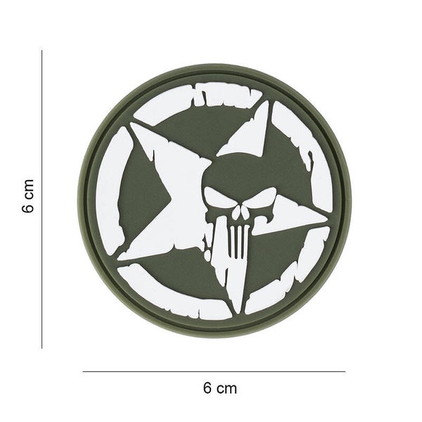 EMBLEEM 3D PVC PUNISHER ALLIED STAR GROEN
