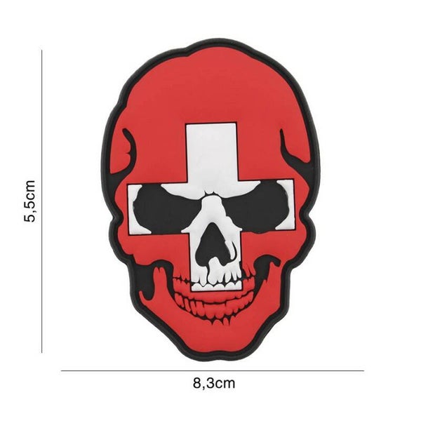EMBLEEM 3D PVC SKULL ZWITSERLAND