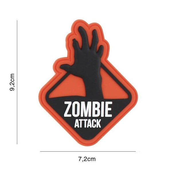EMBLEEM 3D PVC ZOMBIE ATTACK ORANJE