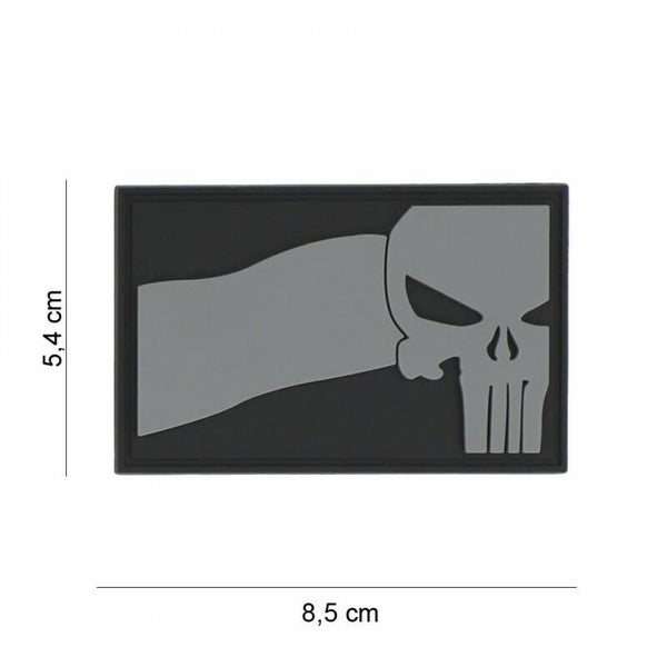 EMBLEEM 3D PVC PUNISHER NL VLAG Grijs
