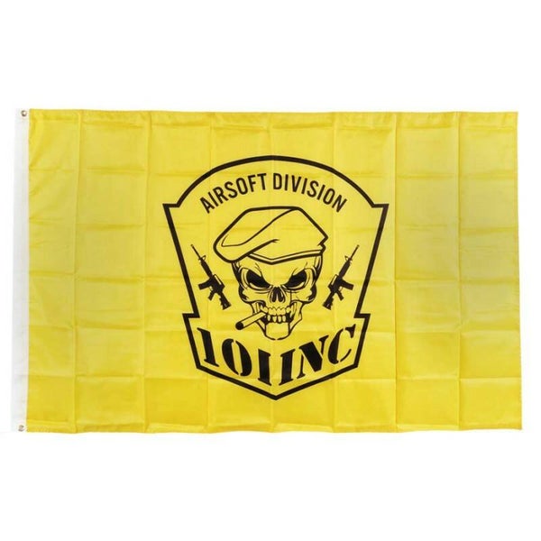 VLAG 101 INC SKULL Geel