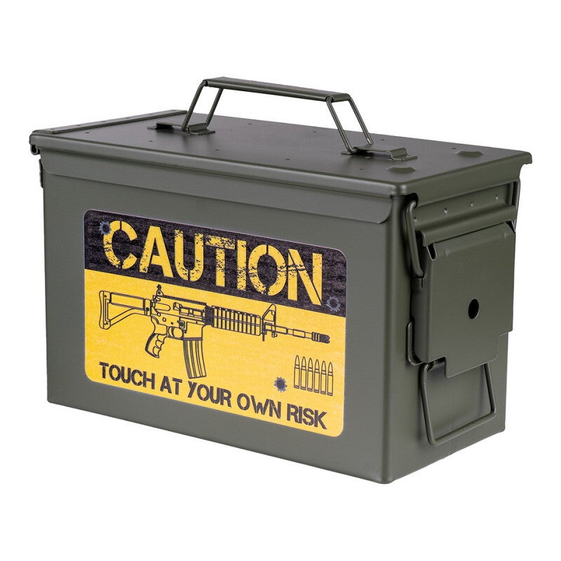 MUNITIEKIST 50 CAL. CAUTION RISK