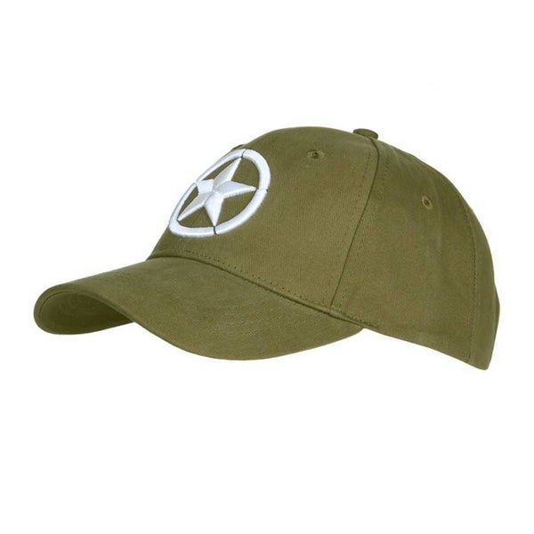 BASEBALL CAP ALLIED STAR WWII Groen / Zwart / Grijs
