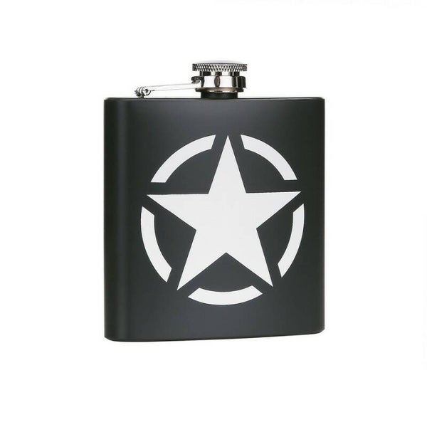 ZAKFLES 6 OUNCE US ARMY STAR RVS