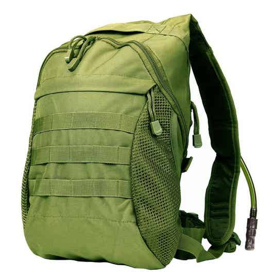 RUGZAK MET 3 LITER WATERZAK Groen / Coyote / Zwart