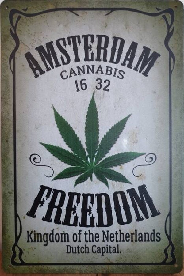 AMSTERDAM CANNABIS FREEDOM WANDBORD