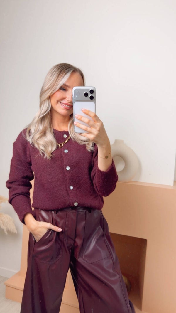 Orélie – plum cardigan