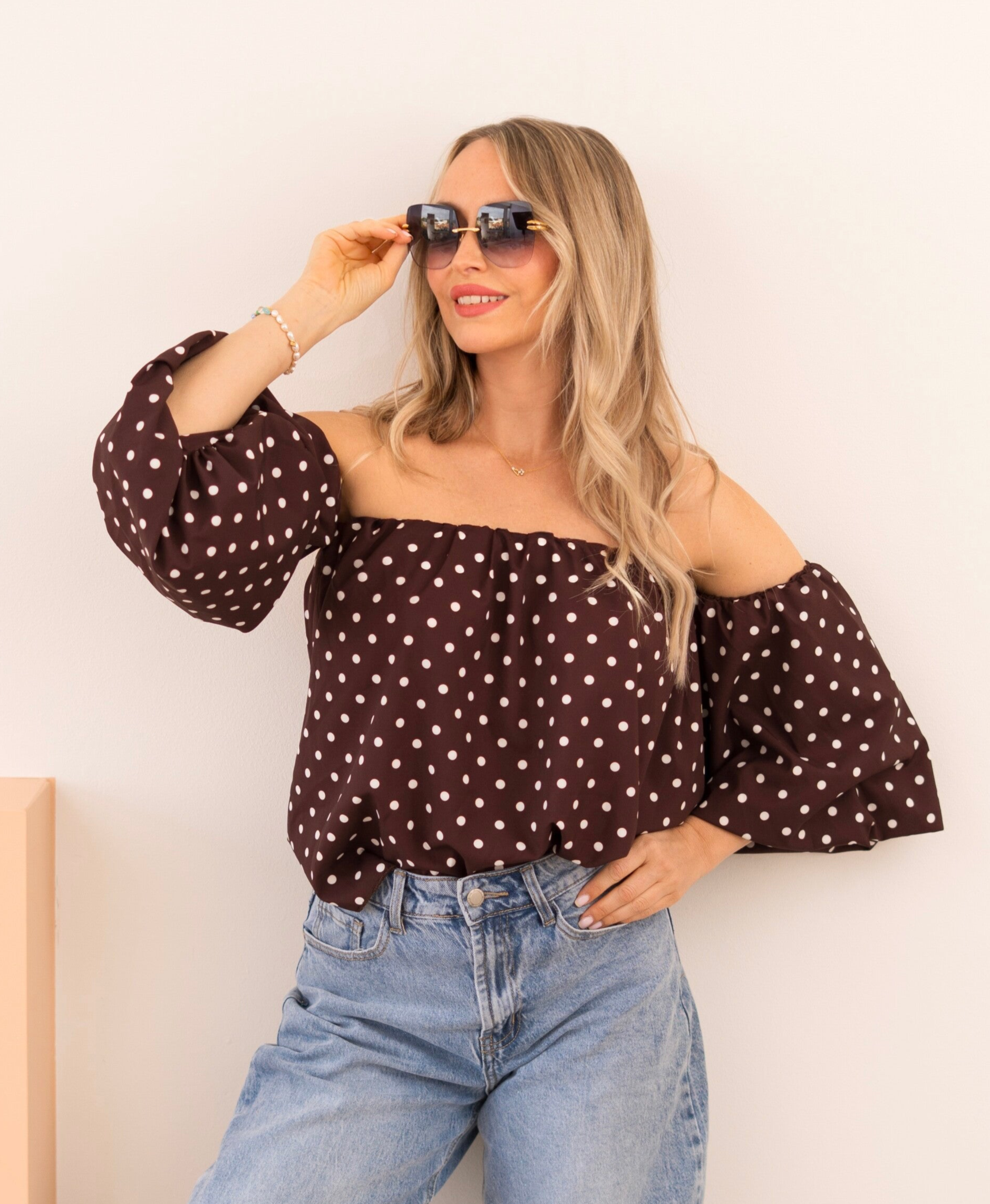 Colette blouse – bruine polkadot blouse