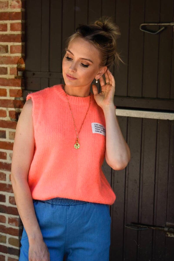 Sunny sleeveless knit - Orange