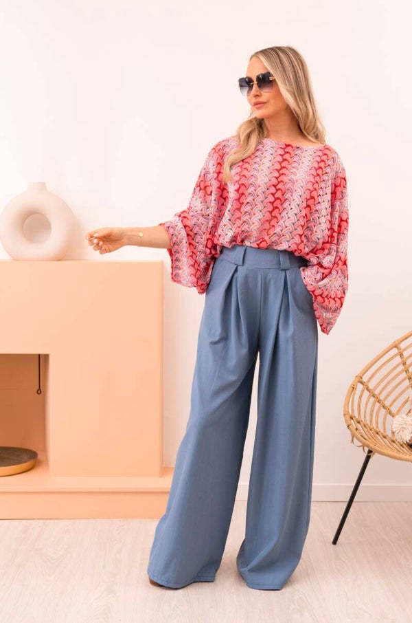 Alizée tailored pants – dusty blue