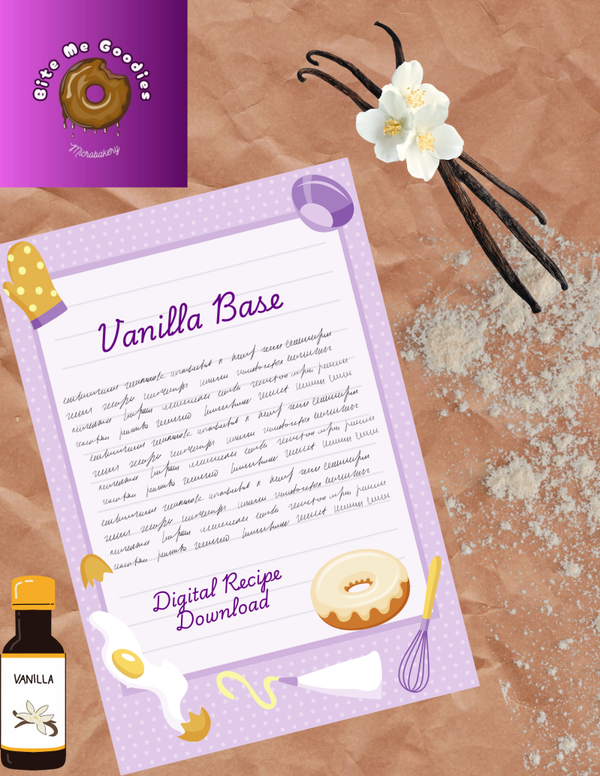 Vanilla Cake Base - Digital Recipe Download