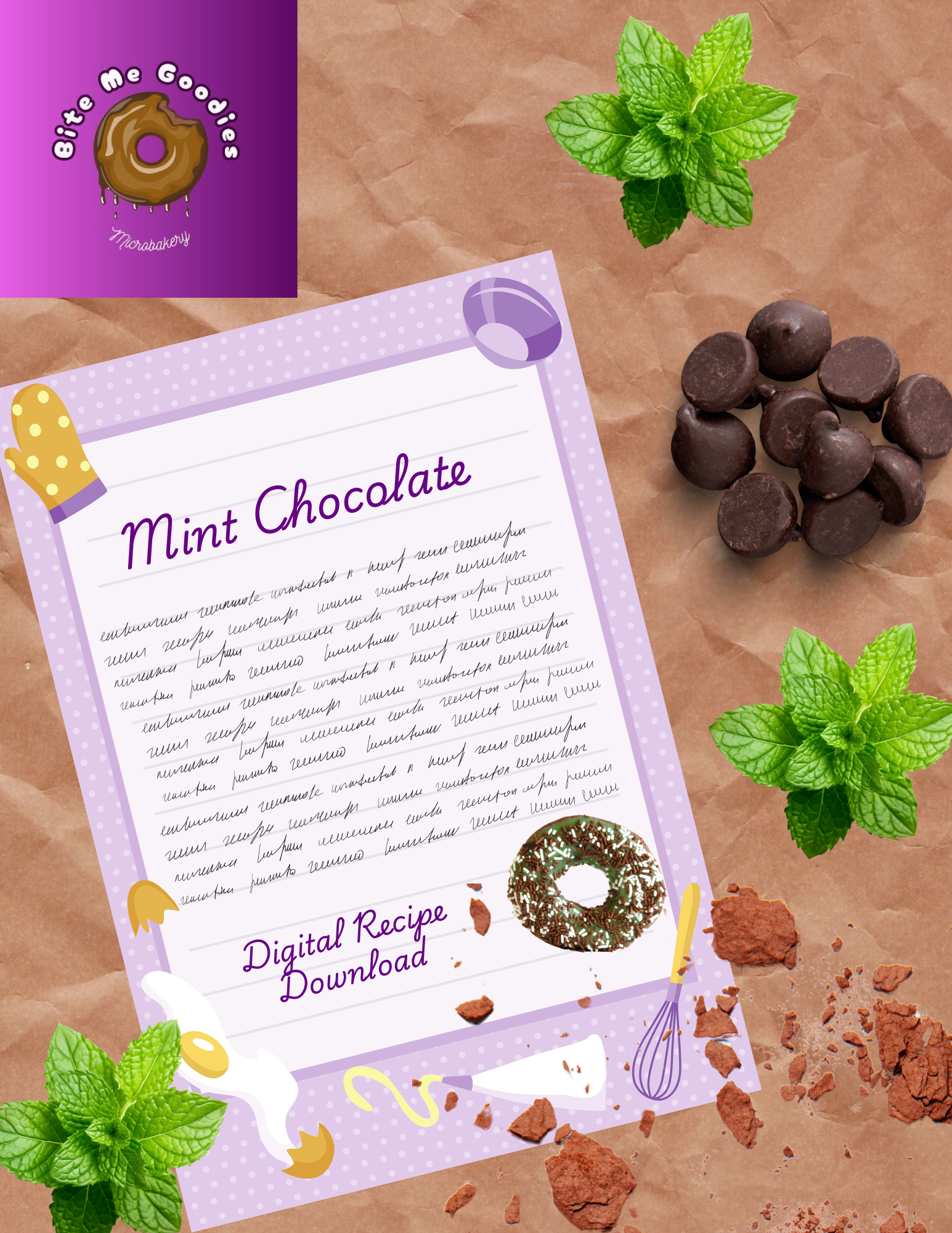 Mint Chocolate Donut Base – Digital Recipe Download
