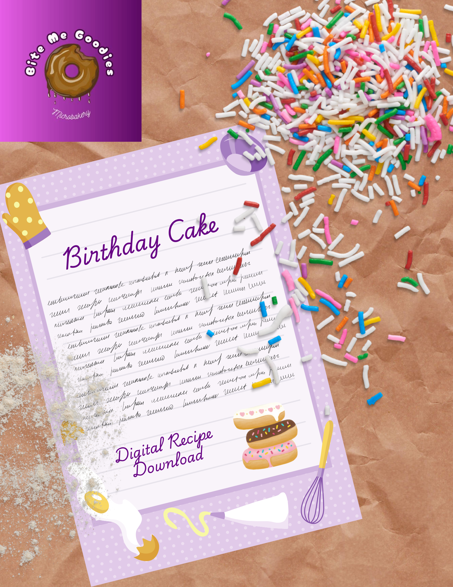 Birthday Cake Donut Base – Digital Recipe Download