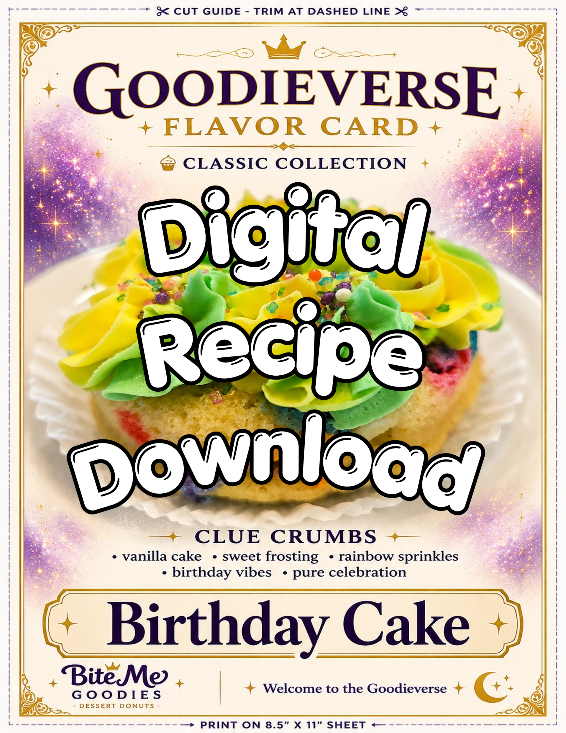 Birthday Cake Donut Base – Digital Recipe Download