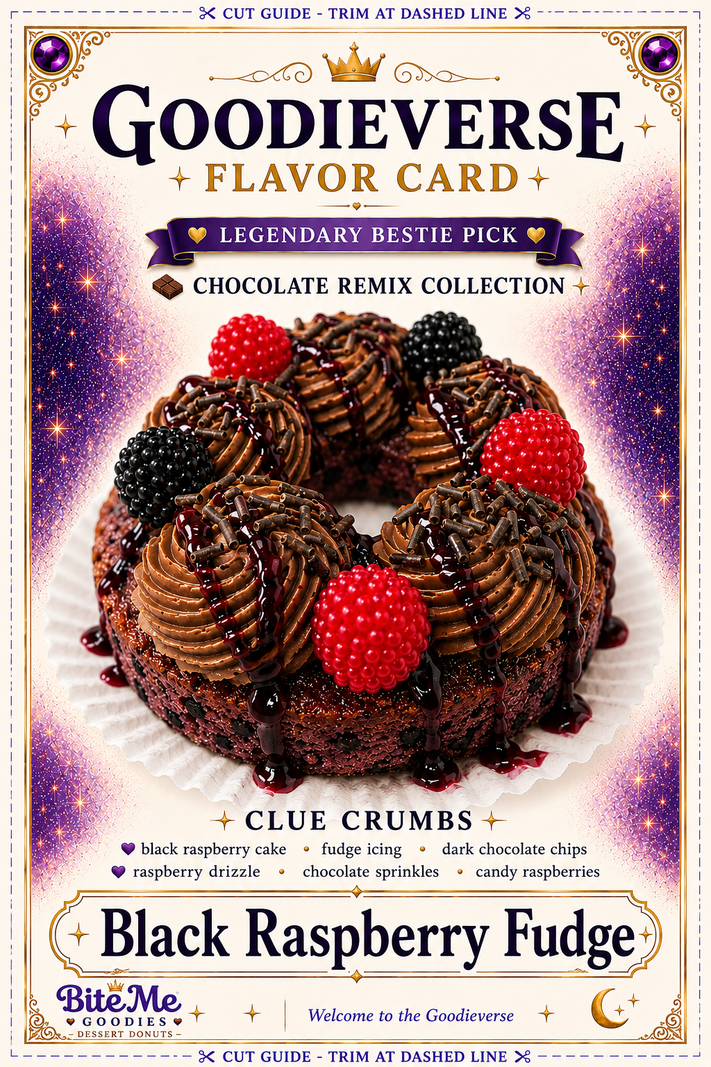 Black Raspberry Fudge Flavor Card