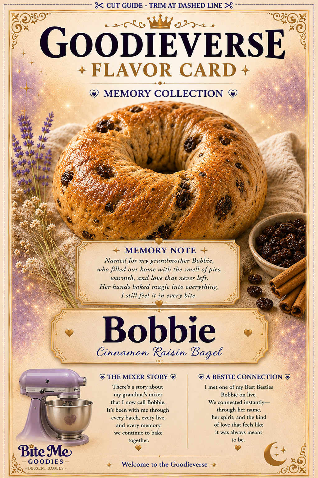 Bobbie cinnamon raisin bagel