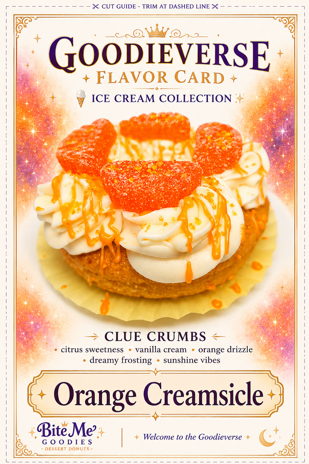 Orange Creamsicle Flavor Card