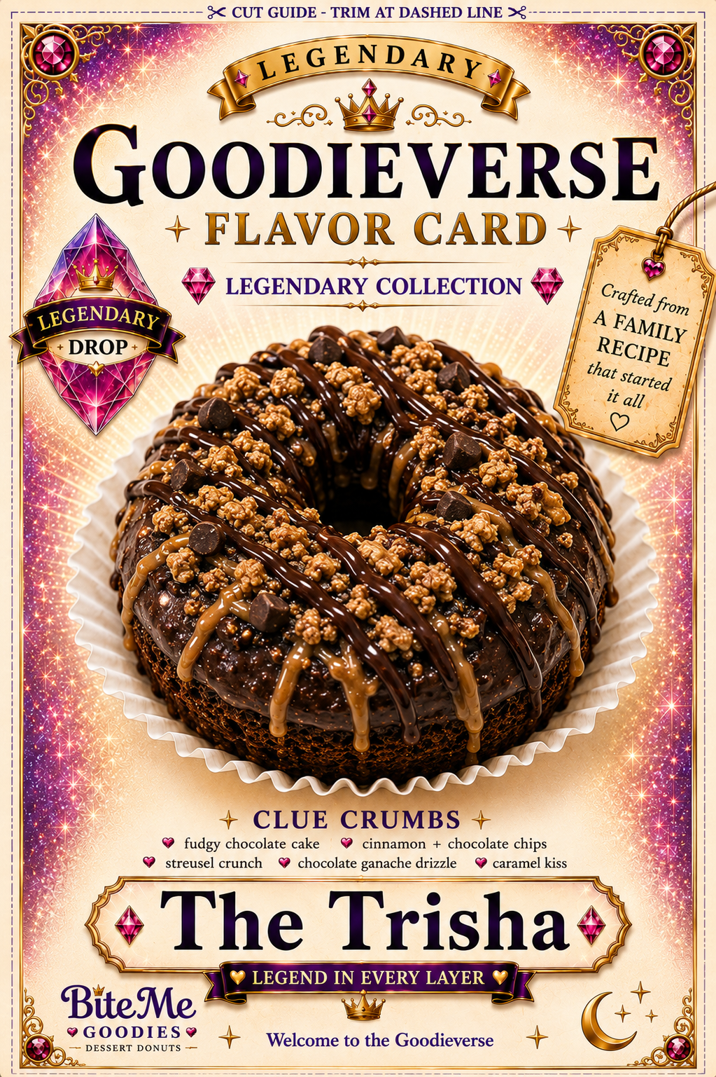 The Trisha Cake Donut Flavor Card