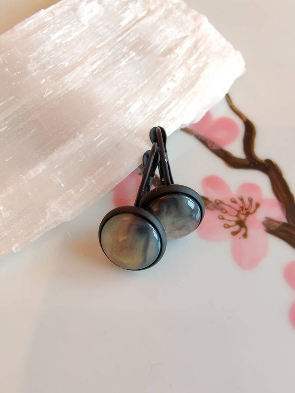 Oorhangers labradoriet zwart