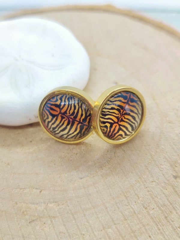 Oorstekers tijger goud