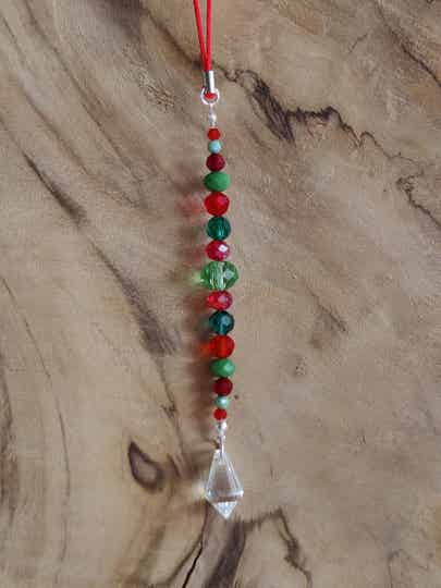 Suncatcher kristal groen rood