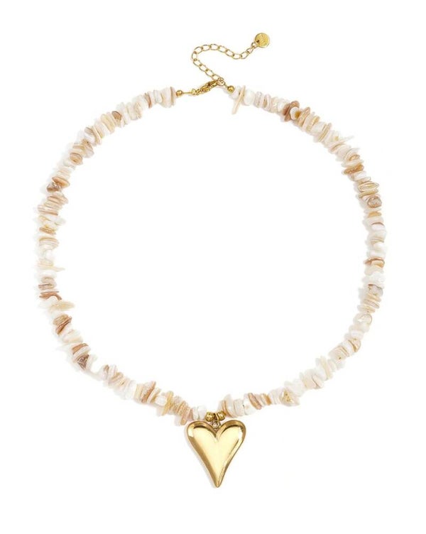 Chunky Shell Heart Necklace