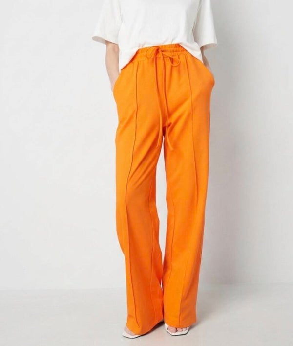 Oranje wide leg broek