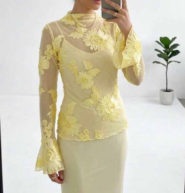 Amélie Floral Mesh Top
