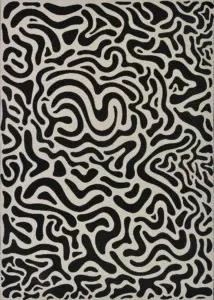 Castille Graffiti Rug Collection Black-White