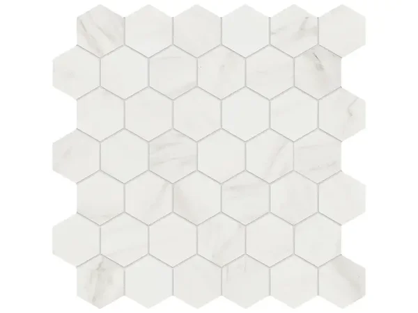 Majesto Calacatta Cremo Honed 2" Hex Mosaic Tile Collection