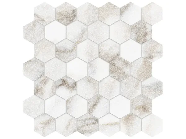 Majesto Calacatta Oro Vintage 2" Hex Mosaic Tile Collection
