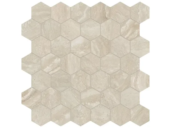 Majesto Travertino Classico Honed 2" Hex Mosaic Tile Collection