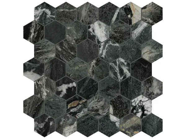 Majesto Verdi Alpi Honed 2" Hex Mosaic Tile Collection
