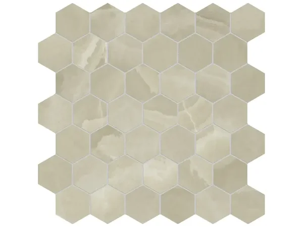Lustra Onyx Hazel Honed 2" Hex Mosaic Tile Collection