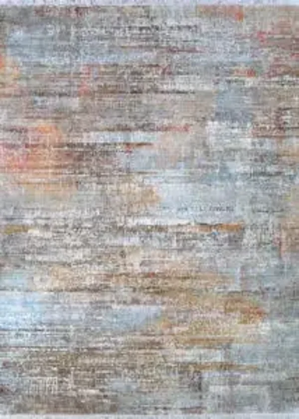 Halli Modern Edge Rug Collection Sky Blue/Multi