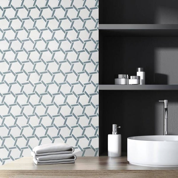 Northern Lights Hex Wheel Mosaic Tile Collection