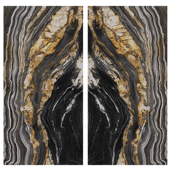 Majesto Oro Noir Polished 63x126 Porcelain Slab