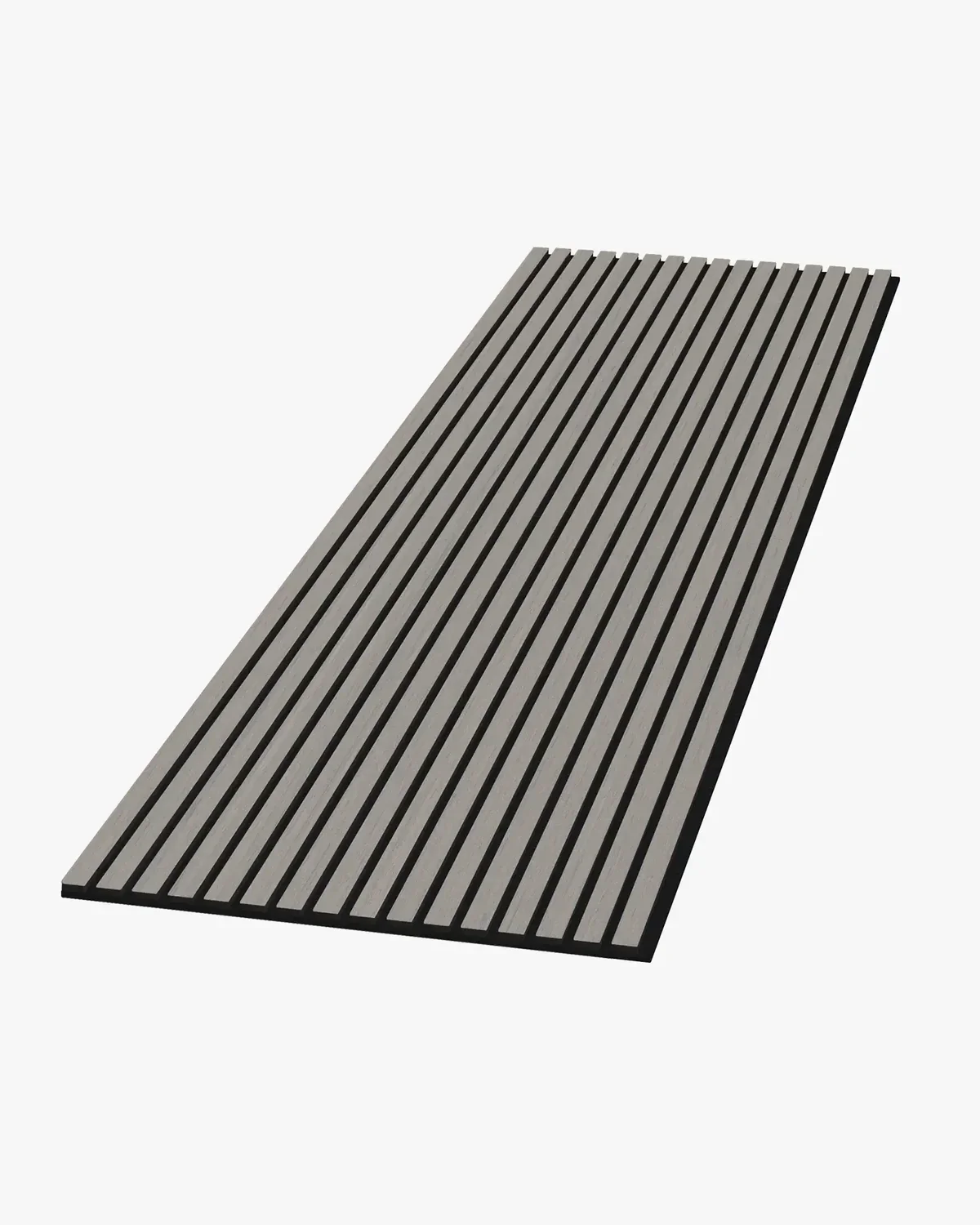 White, Grey, & Smoked Acoustic Slat Wall Panel - Furniture Finish - 25.2"x118"