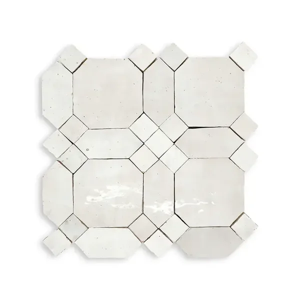 Zellige Classique Mosaic Atlas White Art