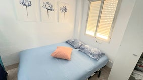 Double bedroom with wardrobe showing double bed