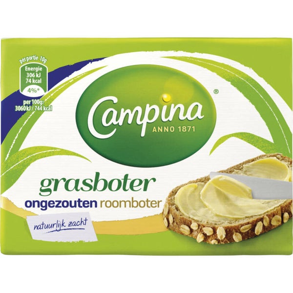 Campina Botergoud ongezouten grasboter