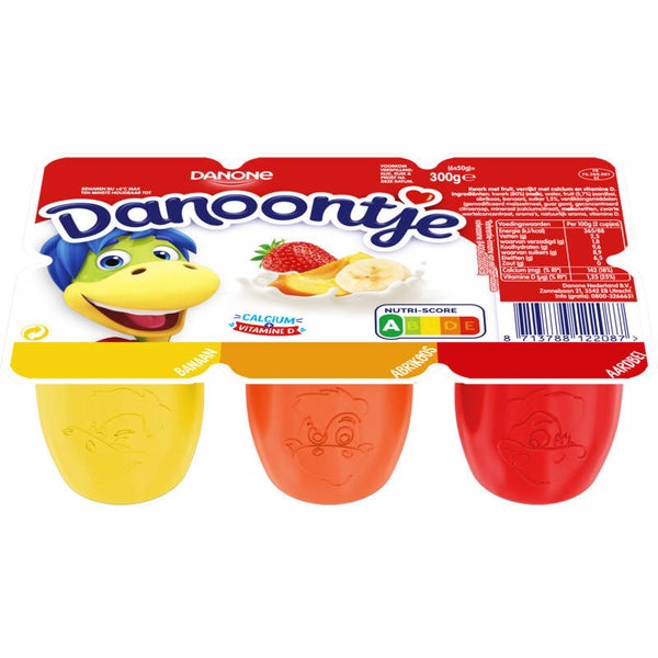 Danone Danoontje banaan aardbei abrikoos