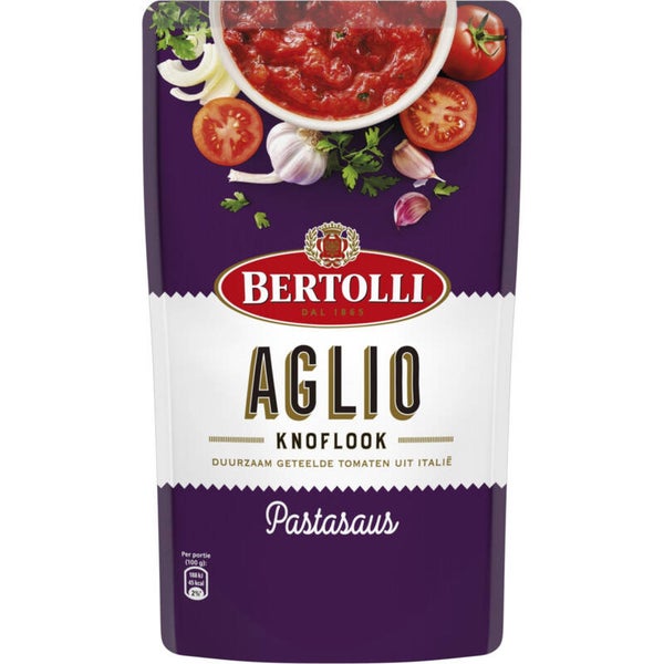 Bertolli Saus in zak knoflook