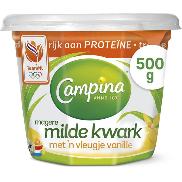 Campina Magere kwark met een vleugje vanille