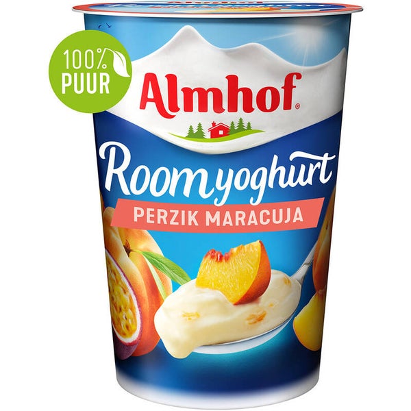 Almhof Roomyoghurt maracuja-perzik