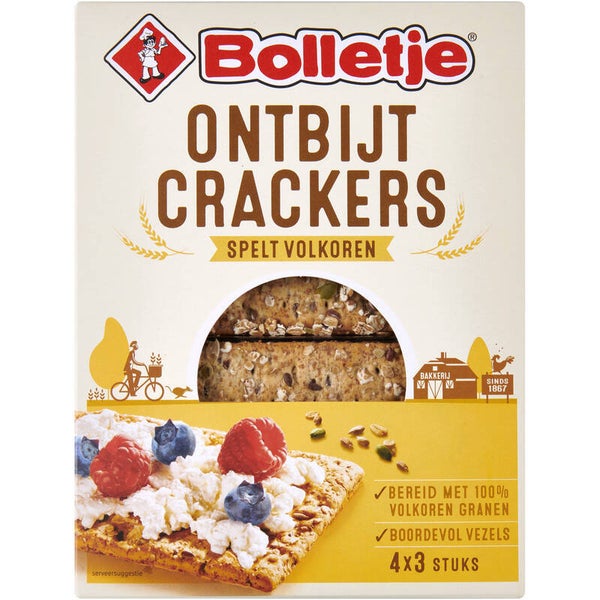 Bolletje Ontbijtcrackers spelt volkoren