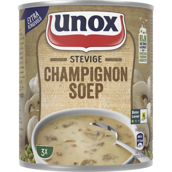 Unox Soep in blik stevige champignonsoep 800ml